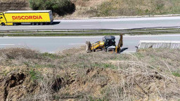 АПИ предприема мерки за възстановяване на движението и укрепване на съоръжението при 16-ти км в посока София на АМ „Струма“